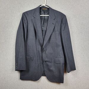 Brooks Brothers 100% Wool Black LS 2 Button Notch Suit Blazer Men's 42R USA Made